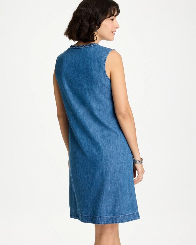Denim Braided Dress - image 3